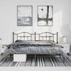 vidaXL Black California King Metal Bed Frame with Headboard & Slats, No Mattress, Easy Assembly - 3 of 4
