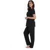 Just Love Solid Stretch Scrub Set for Women Stretchy Mock Wrap Top and Cargo Pants - 2 of 3