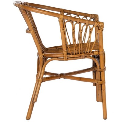 Honey Brown Wash Rattan Accent Chair Set, Sustainably Sourced