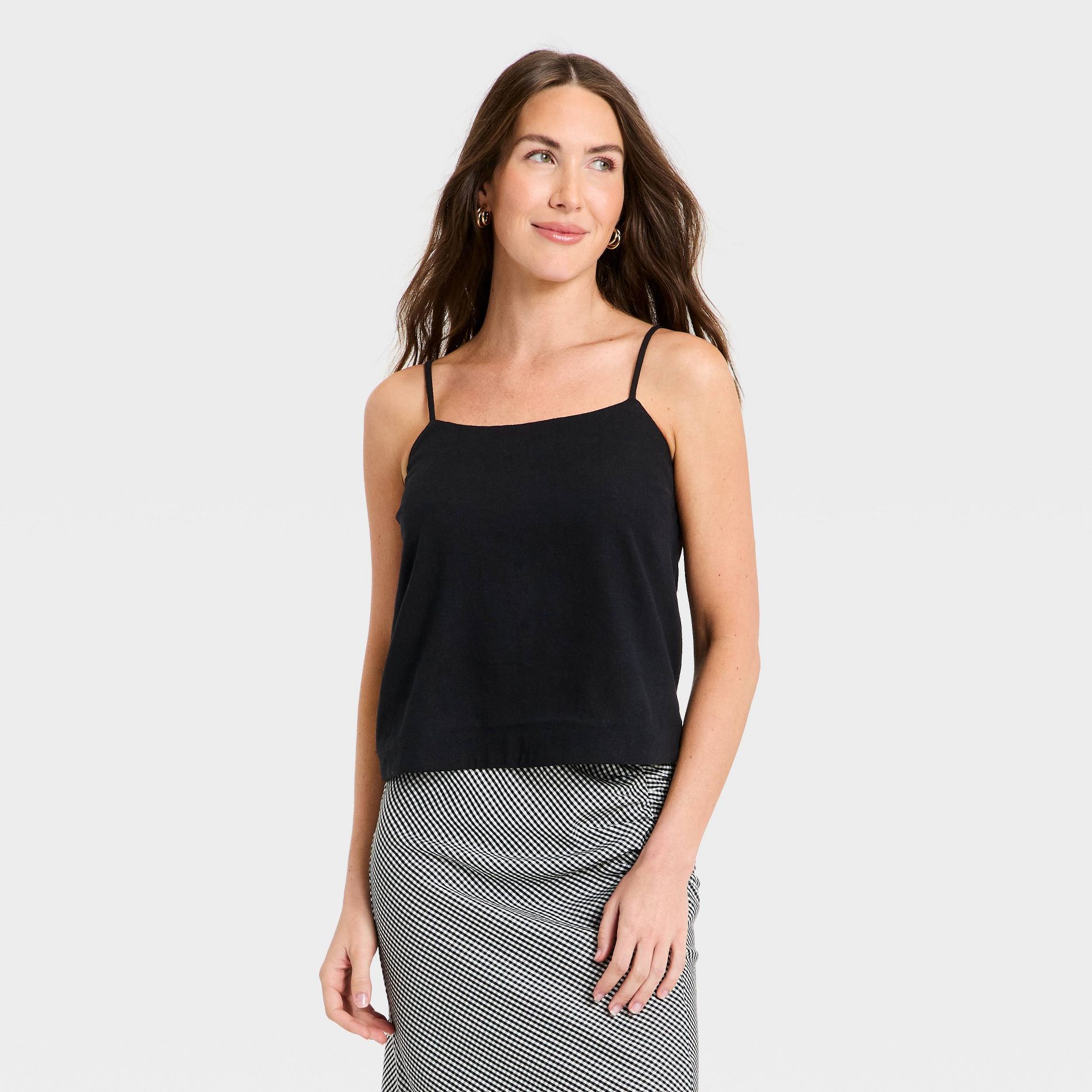 Women's Resort Linen Cami Tank Top - A New Day™