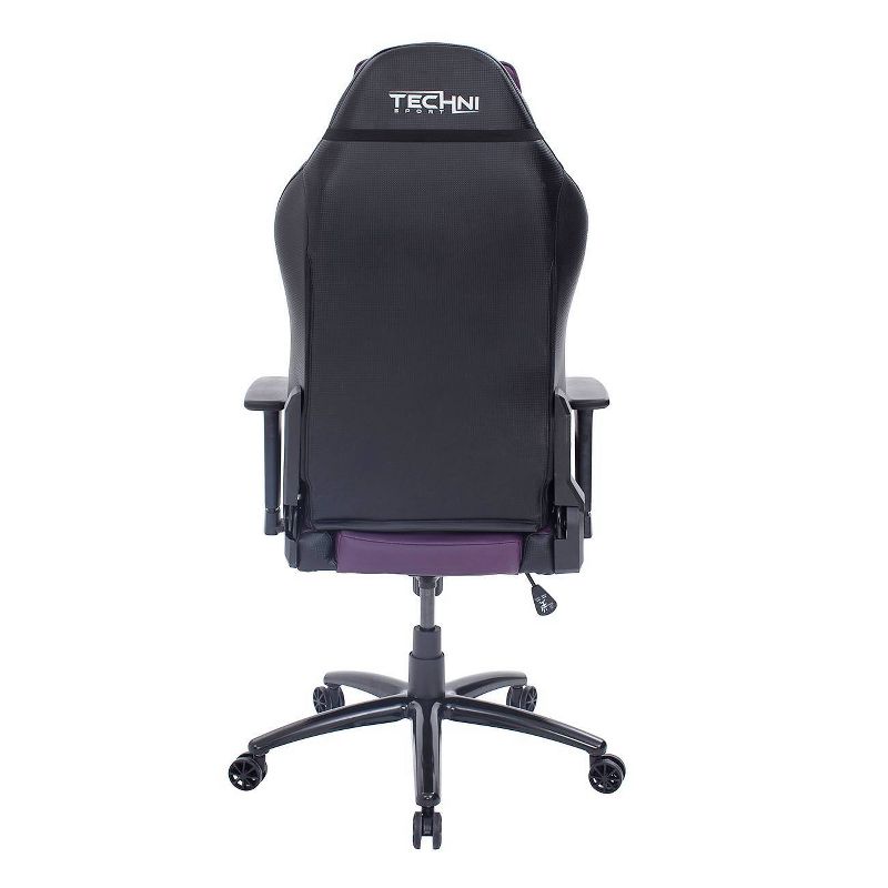 Ergonomic High Back Racer Style Video Gaming Chair Purple/Black - Techni Sport, 5 of 28