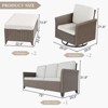 YARDSIGHT 5-Piece Patio Swivel Conversation Set with 3-Seat Sofa, 2 Swivel Chairs, and 2 Ottomans, for Garden, Deck, or Porch - 3 of 4