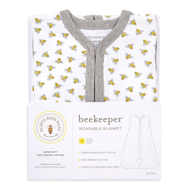 Burt's Bees Baby® Beekeeper Organic Cotton Wearable Blanket - Honey Bee, 3 of 5
