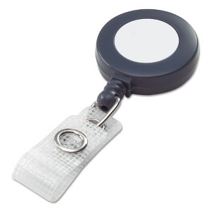 GBC Badgemates Plastic Retractable Name Badge Reel, 3 ft Extension, Gray, 25/Box - 1 of 1