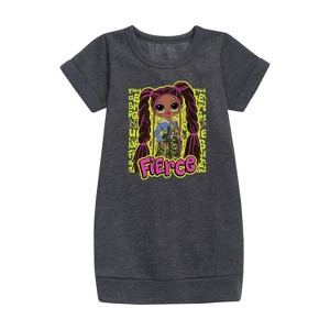 - LOL Surprise! - Fierce Graffiti Graphic Short Sleeve Fleece Dress - 1 of 3