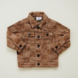 Kids Reed Checkered Denim Jacket - Olive + Scout - 1 of 4