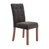 Set of 2 Chanay Button Tufted Linen Dining Chair Charcoal - Inspire Q - image 2 of 4