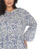 Plus Size Printed Peasant Blouse-White Mark - 4 of 4