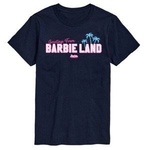 Men's - Barbie - Greetings from Barbie Land Short Sleeve Graphic T-Shirt - 1 of 4