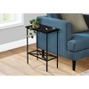 Monarch Specialties Accent Table Side End Narrow Small 2 Tier Living Room Bedroom Metal Laminate Black Contemporary Modern - 2 of 4