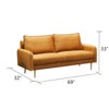 Velvet Sofa Modern Couch Tufted Couch with Metal Legs for Living Room, Bedroom, Office, Playroom - 3 of 4