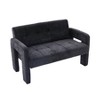 TiramisuBest Nordic Double Armchair Chenille Loveseat Compact Sofa Bedroom Living Room Pair Ready - 2 of 4