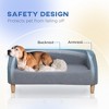 Akoasm 38 Inch Dog Sofa & Couch With Removable Cushion, Washable Cover And Anti-slip Feet For Medium & Large Dogs-Gray - 3 of 4