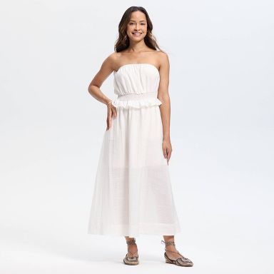 Women's Sleeveless Maxi Tunic Dress - Universal Thread Ivory L
