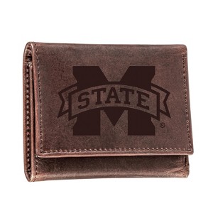 Evergreen NCAA Michigan State Spartans Brown Leather Trifold Wallet Officially Licensed with Gift Box - 1 of 1