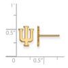 Black Bow Jewelry 14k Yellow Gold Plated Sterling Silver Indiana Hoosiers NCAA Post Earrings - 2 of 3