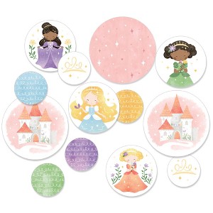 Big Dot of Happiness Princess Large Confetti, Princess Theme Birthday Party Table Decorations, Giant Circle Confetti - 27 Count - 1 of 4