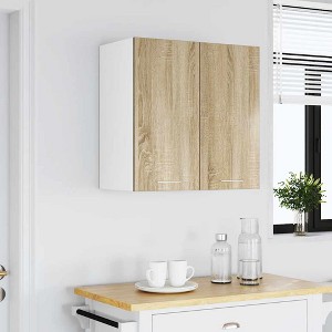 CLIHOME Hanging Storage Cabinet, Engineered Wood Kitchen Furniture, Ample Storage with Doors - 1 of 4