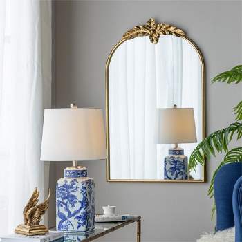Brenda Anthropologie Wall Mirror,Baroque Inspired Wall Decor Mirror,Arch Mirror with Rectangular Gleaming Primrose Framed Mirror-The Pop Home