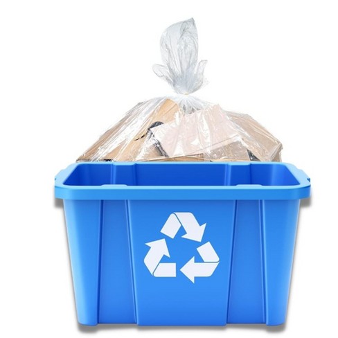 Plasticplace 18 Gallon Clear Recycling Trash 1.2 Mil (200 Count) : Target