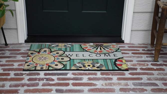 1&#39;6&#34;x2&#39;6&#34; &#39;Welcome&#39; Playful Medallion Doorscapes Mat - Mohawk, 2 of 5, play video