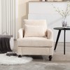 Grungis Upholstered Accent Chair with Solid Wood Frame,29.53"W Lounge Chair with Soft Padded Seat,Chenille Arm Chairs for Bedroom,Reading Room - 2 of 4