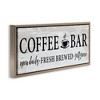 Stupell Industries Coffee Bar Cafe Rustic Sign Floating Frame Canvas Art - 2 of 4