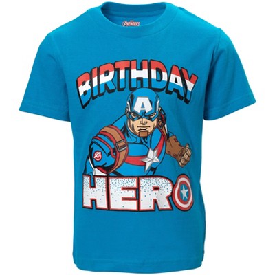 Marvel Avengers Spider-Man Captain America Hulk Birthday T-Shirt Toddler