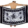 LA LEELA Men's Pareo Sarong Bath Trunk Wraps One Size Navy Blue Q608 - 2 of 4