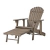Folding Adirondack Chair Outdoor Wooden Accent Furniture, Adjustable Reclining Adirondack Chair, Comfortable Lounge Chairs - 3 of 4