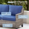 Buenhomino 6 Pieces Patio Furniture Set with Swivel Chairs, High Back Wicker Rattan Sofa with Thick Cushion and Ottoman, Outdoor Conversation Set - 4 of 4