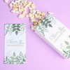 Big Dot of Happiness Boho Botanical Popcorn Bags, Greenery Bridal Shower Favor Snack Treats, Free-Standing Individual White Paper Bags - 25 Count - 3 of 4