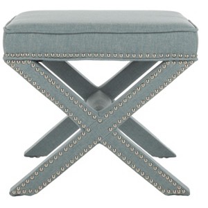 Palmer Ottoman With Silver Nailhead - MCR4589 - Safavieh - 1 of 4