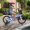 Gymax Kids Bike for Boys & Girls Aged 4-8 Years Old 16"/18" Children Bicycle Training Wheels Handlebar Basket Toddler Balance Bike Blue - 2 of 4