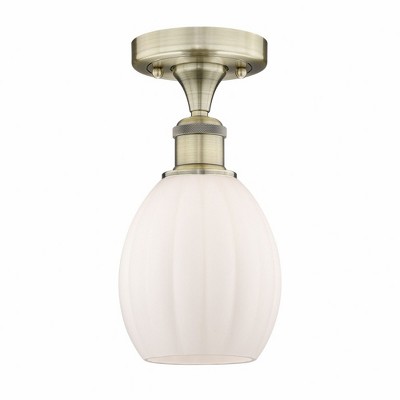 Eaton - 1 Light Semi-Flush Mount In Industrial Style-10.75 Inches Tall and 6 Inches Wide