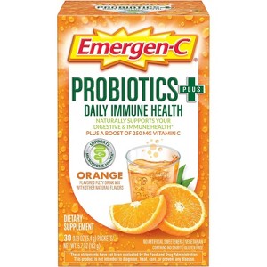 Emergen-C Probiotics Plus Orange Drink Mix Packets - 1 of 4