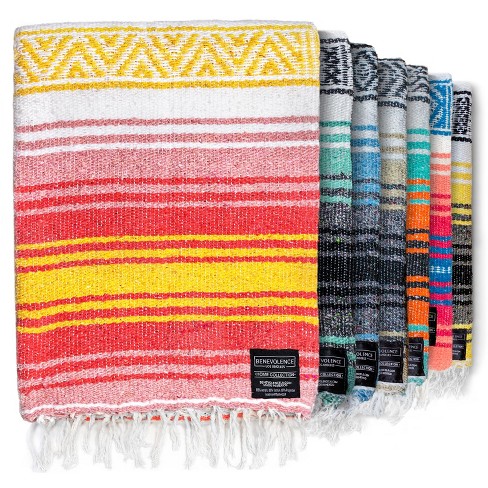 Benevolence La Authentic Mexican Falsa Blanket In Pink Lemonade : Target