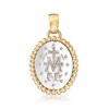 Ross-Simons Italian 14kt 2-Tone Gold Miraculous Medal Pendant Size 0.88 - 3 of 4