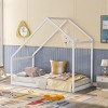 Streamdale Twin Size Wooden House Bed, WHITE - 2 of 4