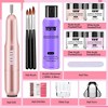 YEVYO Acrylic Nail Kit With Drill, 4 Color Acrylic Powder With Clear, Nude, Pink, and 3.38OZ (100ml) Monomer Set - image 3 of 4