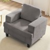 Mjkone 35" Width Chenille Fabric Armchair Sofa,Cloud Sleeper Comfy Upholstered Sectional Sofa Chair - 2 of 4