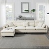 GDFStudio Rodney Chenille 110" Convertible L-shaped Sofa with Ottoman - 2 of 4