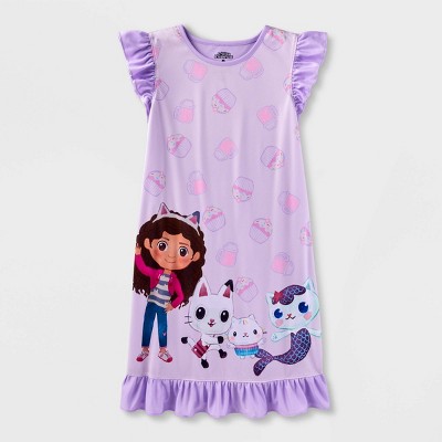 Girls' Gabby's Dollhouse Nightgown - Purple : Target