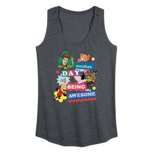 Women's - Disney - Another Day Of Being Awesome Graphic Racerback Tank - 1 of 4