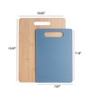 Dura Culina® 2-Piece Bamboo & Poly Cutting Board Set, Natural, for Food Prep, Chopping, and Carving Meat, Fruits, and Vegetables - 2 of 4