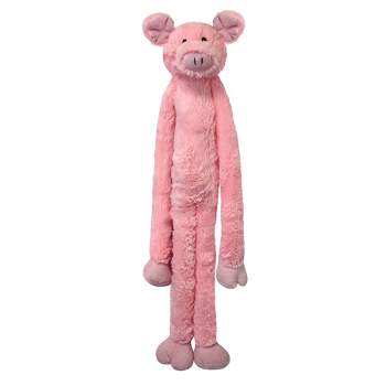 Multipet Swingin Slevin Oversized Pig Plush Dog Toy - Pink - XXL - 27"