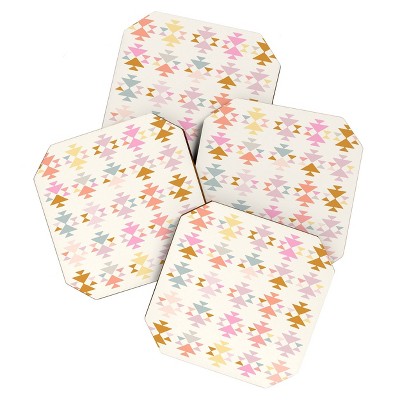 4pk June Journal Painted in Pastel Coasters - society6