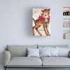Trademark Fine Art -Vintage Apple Collection 'Vintage Xmas Card Deer' Canvas Art - 2 of 4