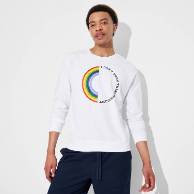 Pride Adult PH by The PHLUID Project 'I Can't Even Think Straight' Pullover Sweatshirt - White