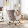 NicBex Rocking Chair with High Backrest and Armrests Accent Chair Padded Seat Lounge Chair Living Room Chair Comfy Chair for Bedroom - 4 of 4